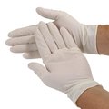 Safety Zone Latex Disposable Gloves, 4 mil Palm, Latex, Powdered, XL, 100 PK, White GRDR-XL-1-T